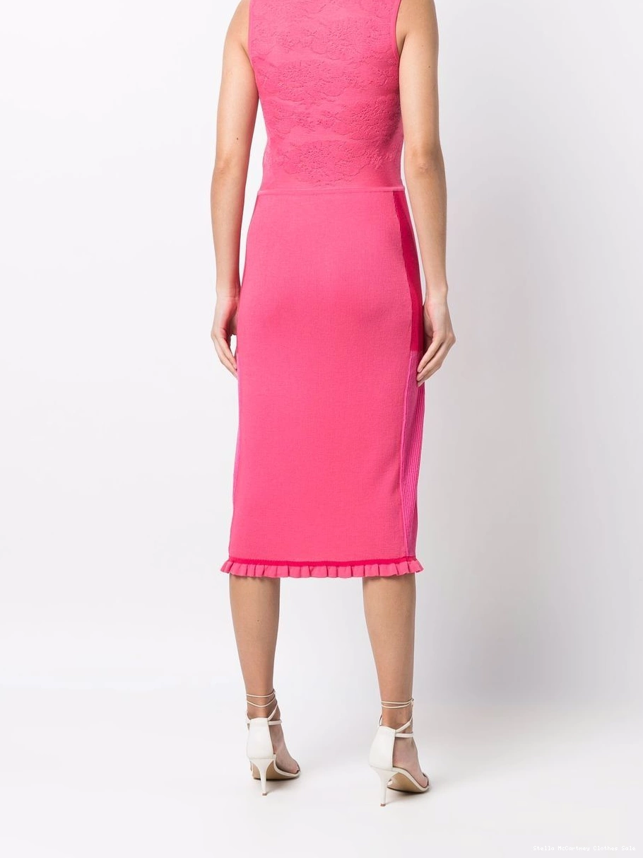 Cheap Women Stella Tight Mix patchwork sleeveless McCartney dress 0810